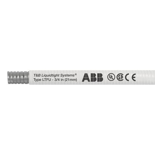 T&B® Industrial Fitting Liquidtight Systems™ LTFUS01W-C Type LTFU Liquid Tight Flexible Metal Conduit With PVC Jacket, 3/8 in Trade, 0.484 in ID x 0.71 in OD, 100 ft L, Steel