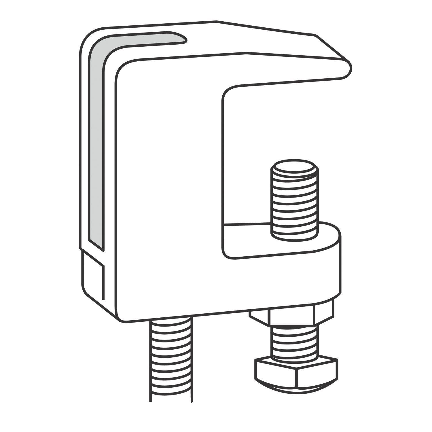 Kindorf® J-860-6 J-860 U-Style Mounting Bracket, 6 in L x 1-9/32 in W x 12 ga THK, Steel