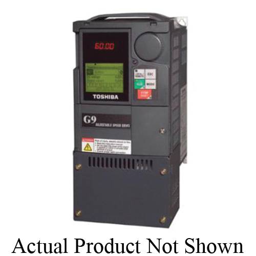 Toshiba VT130G9U4220 G9® Series Low Voltage Severe-Duty Adjustable Speed AC Drive Power Unit, 460 VAC, 28.6 A, 20 hp, 9.1 in W x 7.6 in D
