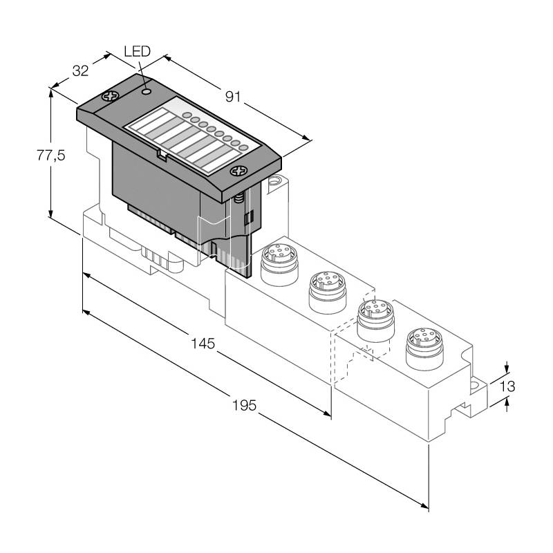 Turck 6827170 BL67 Electronic Module, 8 Inputs