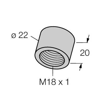 Turck CAP 18N-PTFE Protective Cap, Plastic