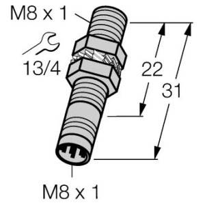 5 to 30 VDC, 8 MM Dia Threaded Barrel, Turck, Inc. 1003630 Inductive Sensor, 1.5 MM Sensing Distance, NAMUR Output