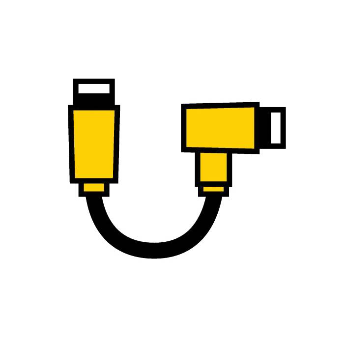 Turck Versafast® BSM BKWM 19-1958-2/S101 Double End Cordset, M16x0.75 Straight Male x Right Angle Female Connector, 2 m L Cable, 19 Poles