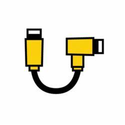 Turck Versafast® BSWM BKM 19-996-0.8/S90 Double End Cordset, M16 Right Angle Male x Straight Female Connector, 0.8 m L Cable, 19 Poles