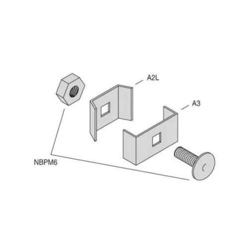 Unistrut® CH1 Standard Bar Connector, 30 x 18 mm