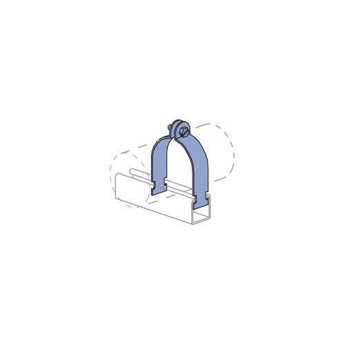 Unistrut® P1117AS-EG Assembled Pipe Clamp, 2 in Conduit, 800 lb Load, 2.375 in OD, HRPO Steel