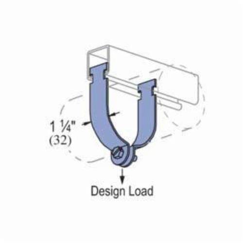 Unistrut® P1426-EG 2-Piece Conduit Clamp, 1/2 in Conduit, 400 lb Load, 0.706 in OD, Steel