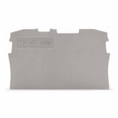 WAGO TOPJOB® S 2002-1291 2001 End Intermediate Plate, For Use With Rail Mounted Terminal Block, Gray 