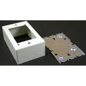 1-Gang Legrand North America LLC V5745 Raceway Switch and Receptacle Box, Ivory