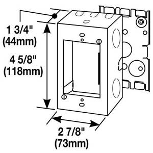 1-Gang Legrand North America LLC V5745 Raceway Switch and Receptacle Box, Ivory
