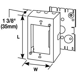 2-Gang Legrand North America LLC V5747-2 Raceway Switch and Receptacle Box, Ivory