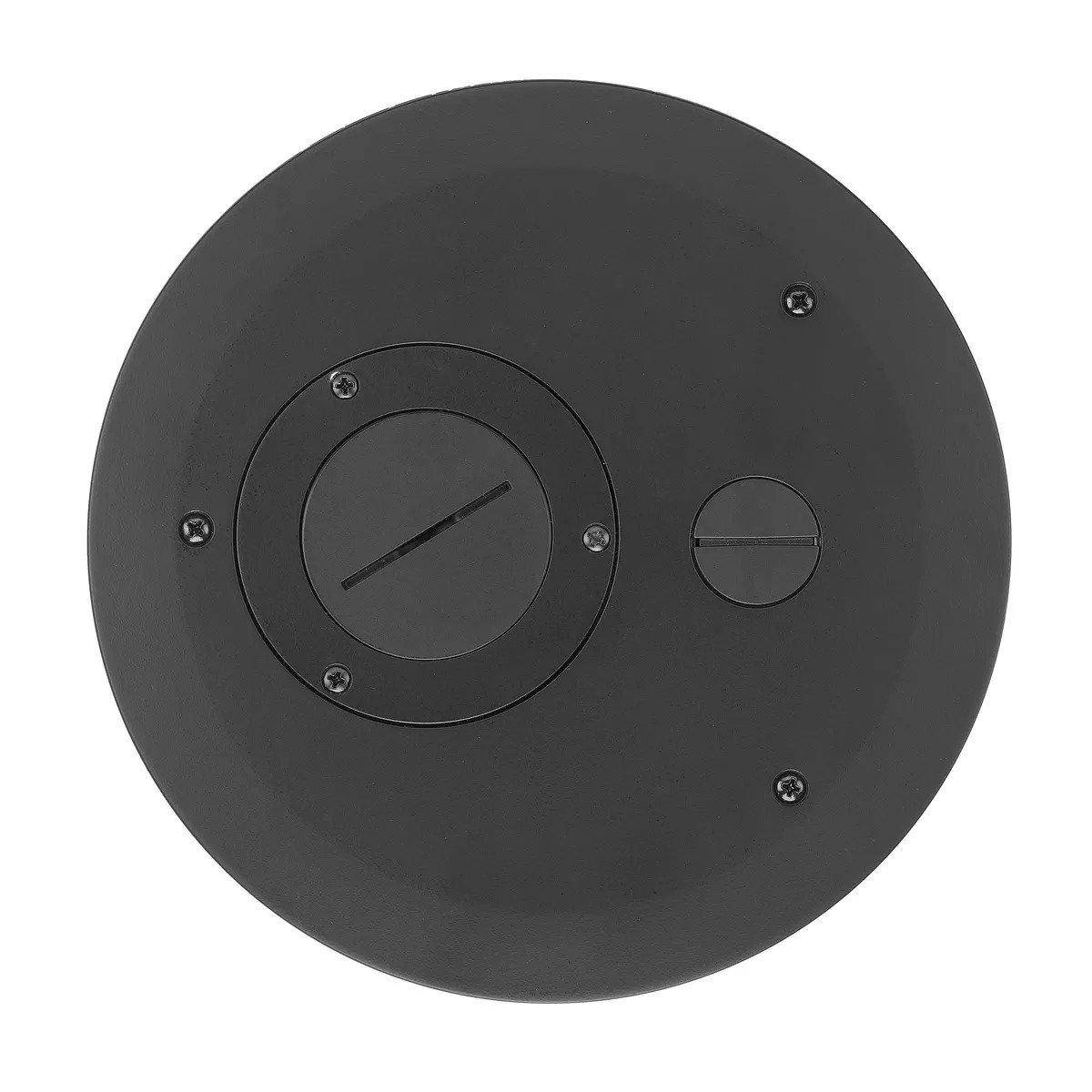 Wiring Device-Kellems CFBS1R8FFCVRBLK CFB Furniture Feed Recessed, 8 in Dia, 9.5 in W, Aluminum Flat Cover