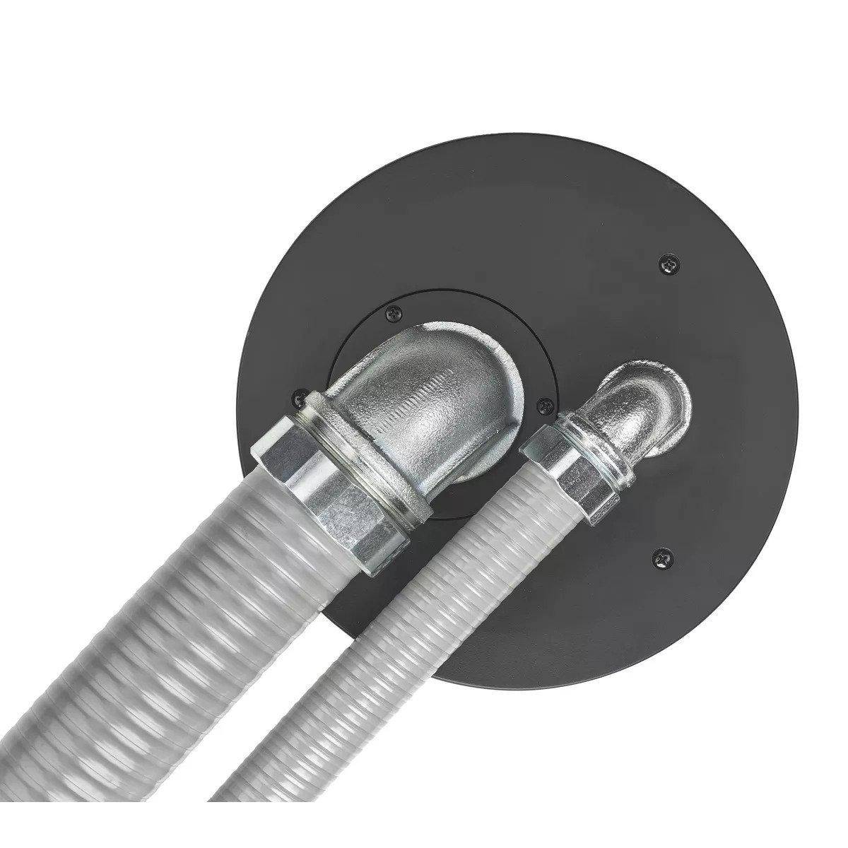 Wiring Device-Kellems CFBS1R8FFCVRBLK CFB Furniture Feed Recessed, 8 in Dia, 9.5 in W, Aluminum Flat Cover