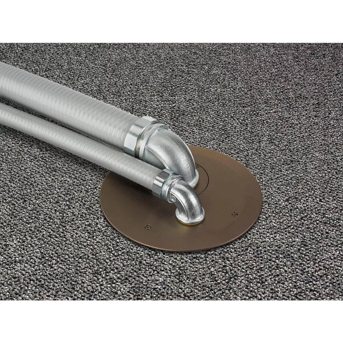 Wiring Device-Kellems CFBS1R8FFCVRBRZ CFB Furniture Feed Recessed, 8 in Dia, 9.5 in W, Aluminum Flat Cover