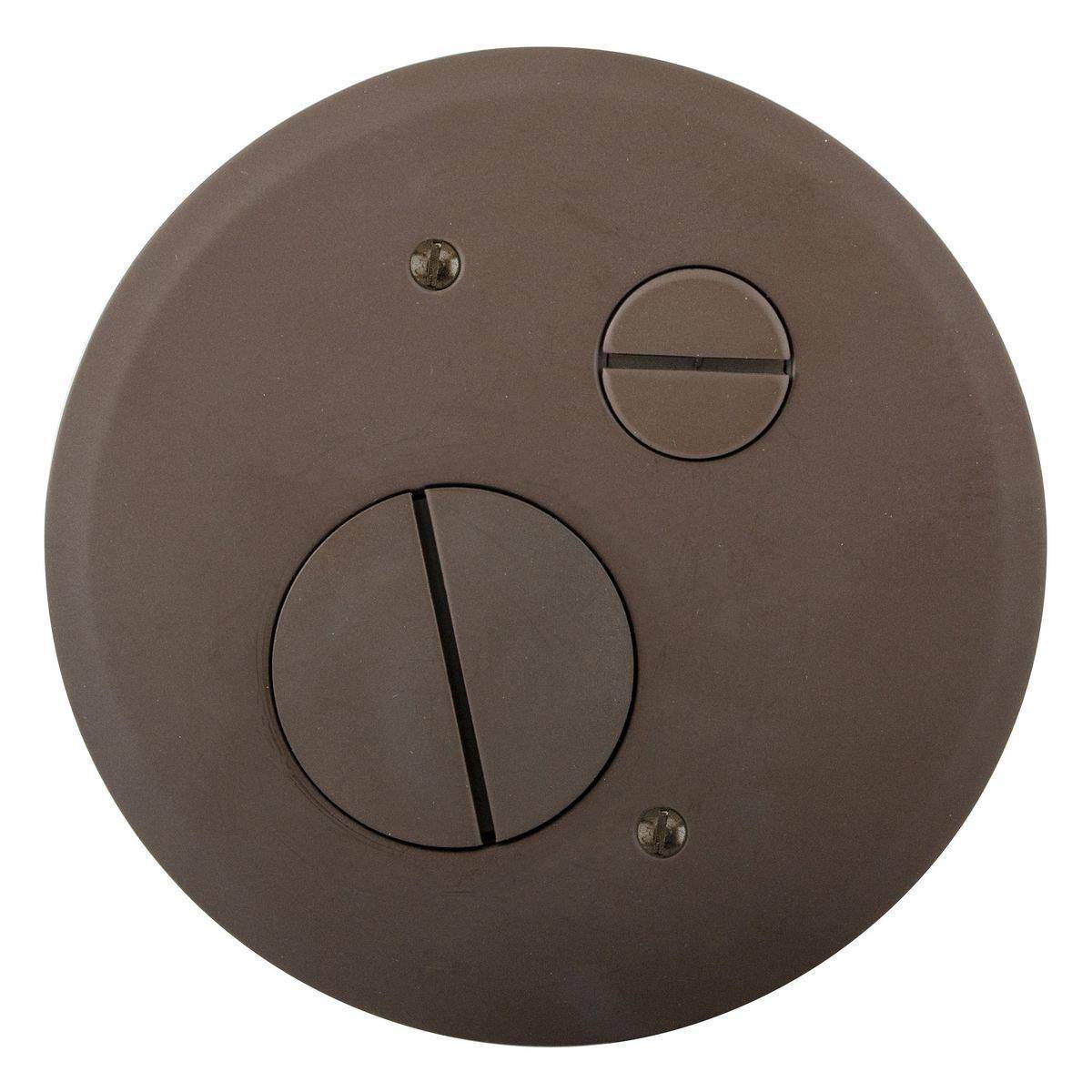 Wiring Device-Kellems S1R4FFCVRBRZ S1R Concrete Floorboxes, 4 in Dia, 5.5 in W, Furniture Feed Cover, Cast Aluminum