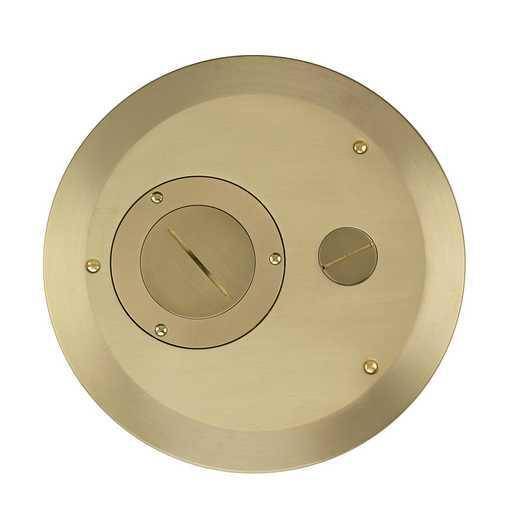Wiring Device-Kellems S1R8FFCVRBRS S1R Recessed Fire Rated Poke Through Covers Furniture Feed 8 in Series, Aluminum