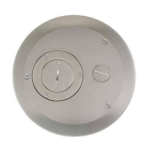 Wiring Device-Kellems S1R8FFCVRNKL S1R Recessed Fire Rated Poke Through Covers Furniture Feed 8 in Series, Aluminum