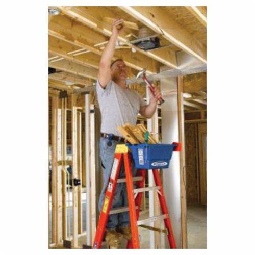 WERNER® 6206 6200 Type IA Step Ladder, 6 ft H Ladder, 300 lb Load, 5 Steps, Fiberglass, A14.5