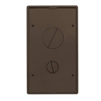 Wiring Device-Kellems 24GTFFCVRBRZ CFB Furniture Feed Floor Box Cover, 10-11/16 in L x 6-3/16 in W, Die Cast Aluminum