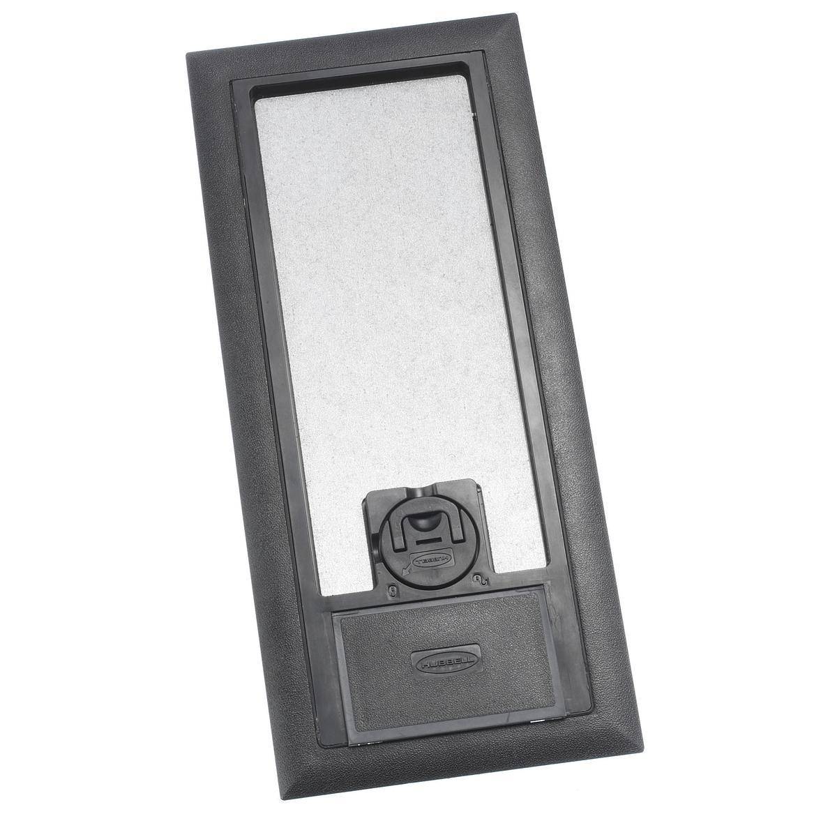 PREMISE WIRING 3SFBCBKA Rectangular Standard Floor Box Cover With Steel Insert Plate, 12.2 in L x 5.52 in W x 0.88 in D, Polycarbonate