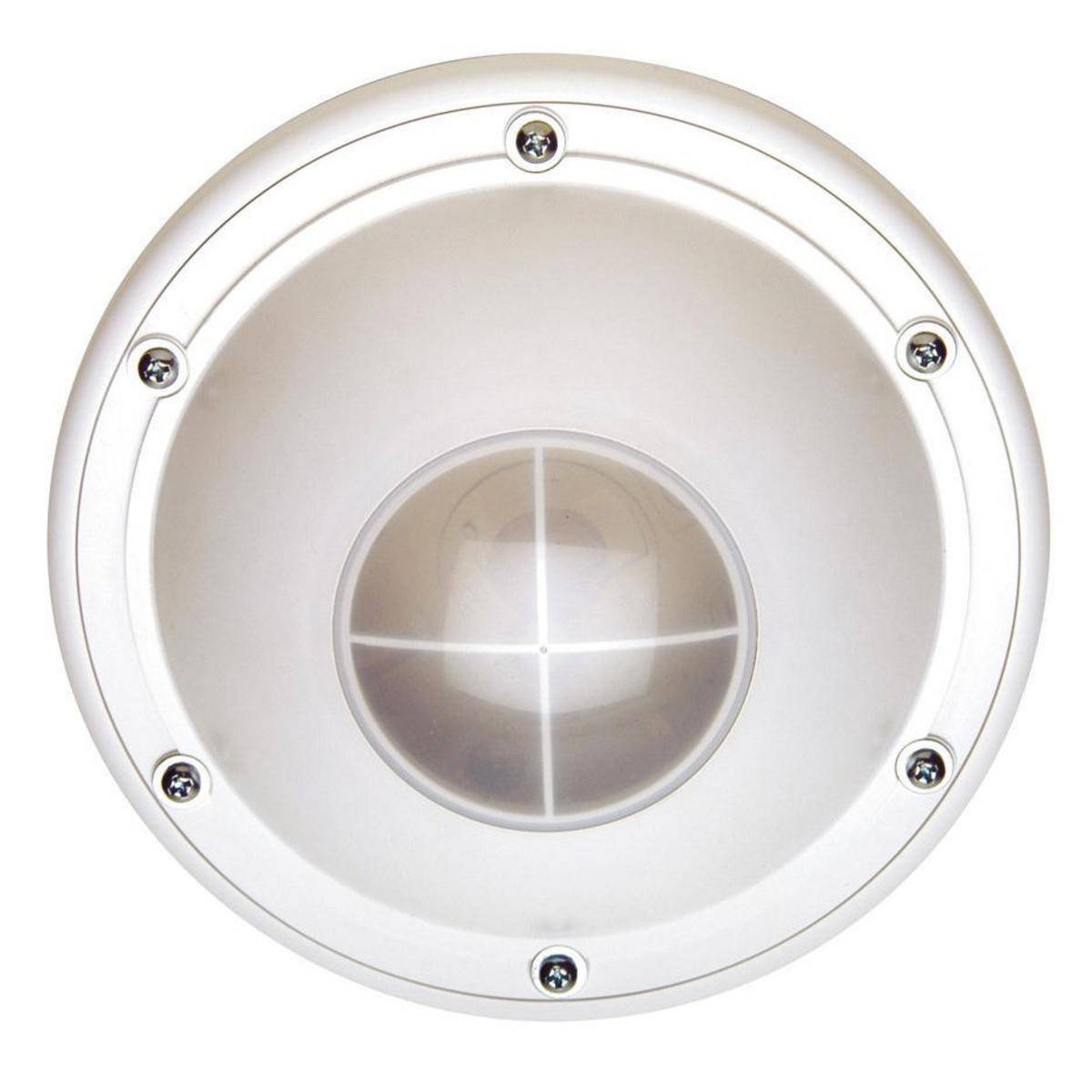 Wiring Device-Kellems H-MOSS® ACIPE Protective Enclosure, For Use With Passive Infrared Ceiling Mount Sensor, 6000 Cycles Minimum Operating, 32 to 104 deg F, Wire Leads Connectors, Threaded Mount, NEMA 4X Enclosure, White