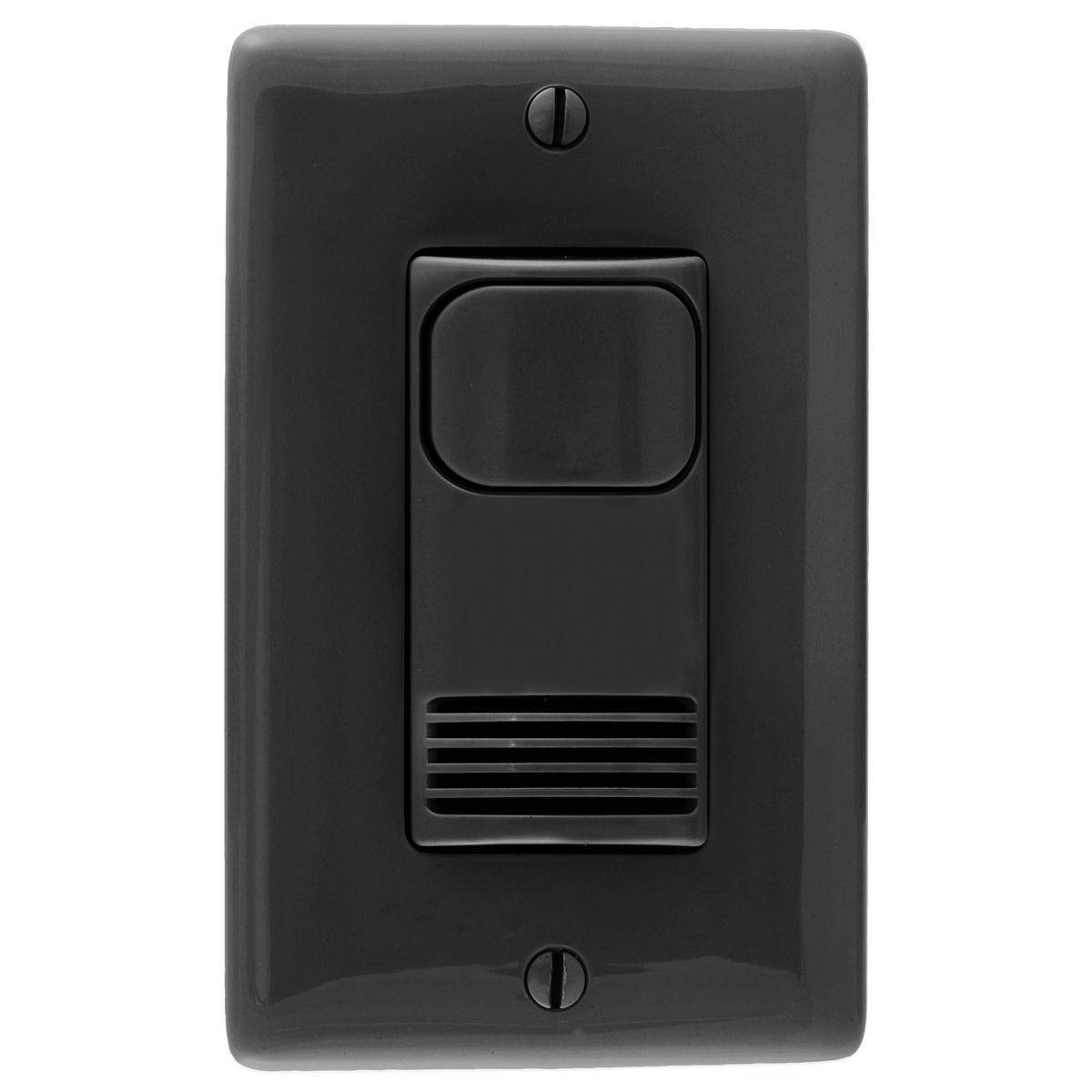 Wiring Device-Kellems H-MOSS® AD2000BK1N 1-Circuit 1 Relay Dual Technology Occupancy Sensor Switch With Photocell, 120/277 VAC, Passive Infrared/Ultrasonic Sensor, 1000 sq-ft Coverage, Wall Mount