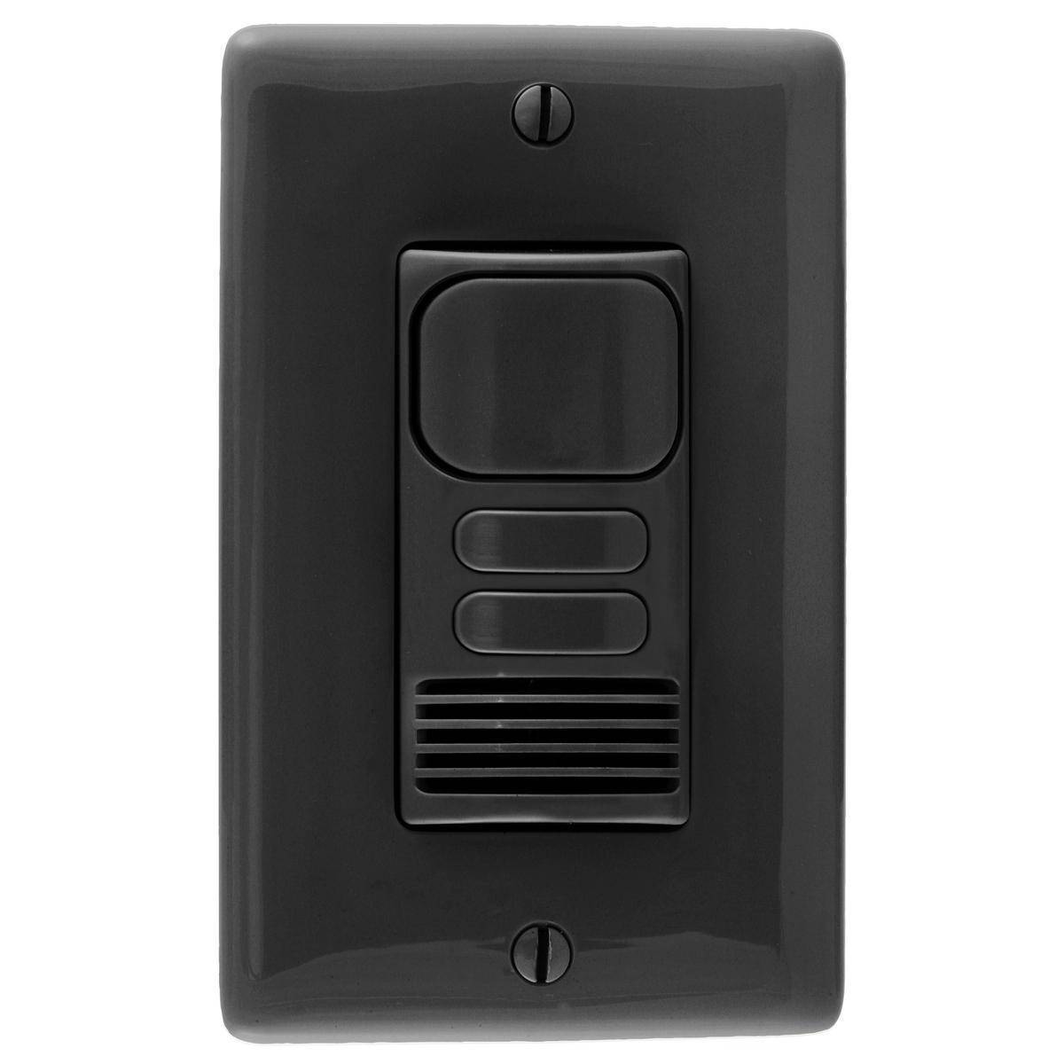 Wiring Device-Kellems AD2000BK22 2-Button 2-Circuit Occupancy Vacancy Sensor, 120/277 VAC, Passive Infrared/Ultrasonic Sensor, 1000 sq-ft Coverage, Wall Mount