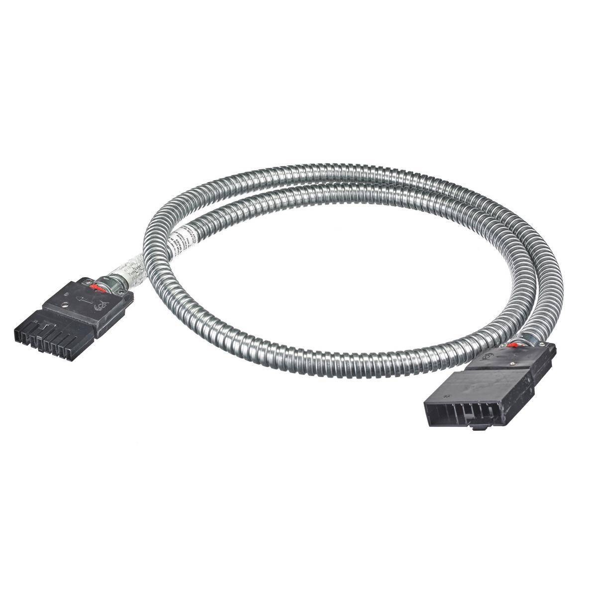 Wiring Device-Kellems CEXT111MFL01 Male to Female Standard Sized Extender Cable, For Use With 1/1/1 Connexions-Zone Distribution System, 12 in Lead, Male x Female Connector, 12/12/12 AWG, Composite