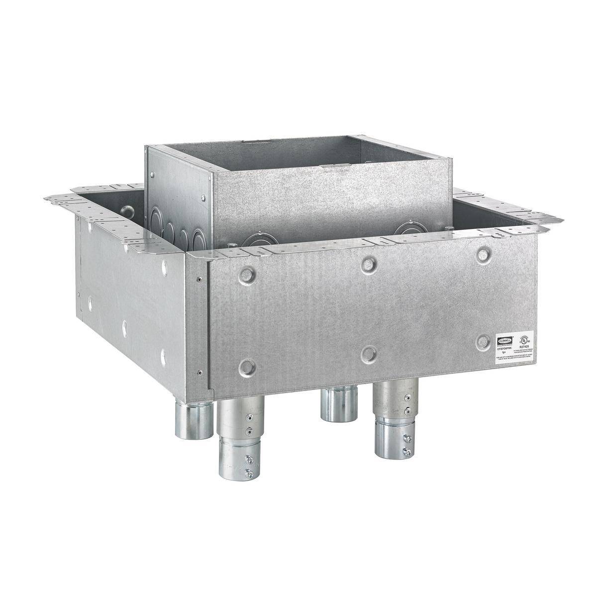 Wiring Device-Kellems CFB7G6FRK Standard Bottom Feed Conduit With Fittings, For Use With CFB7G6 7-Gang Concrete Floor Box, (1) Egress Door Cable Entry, Composite