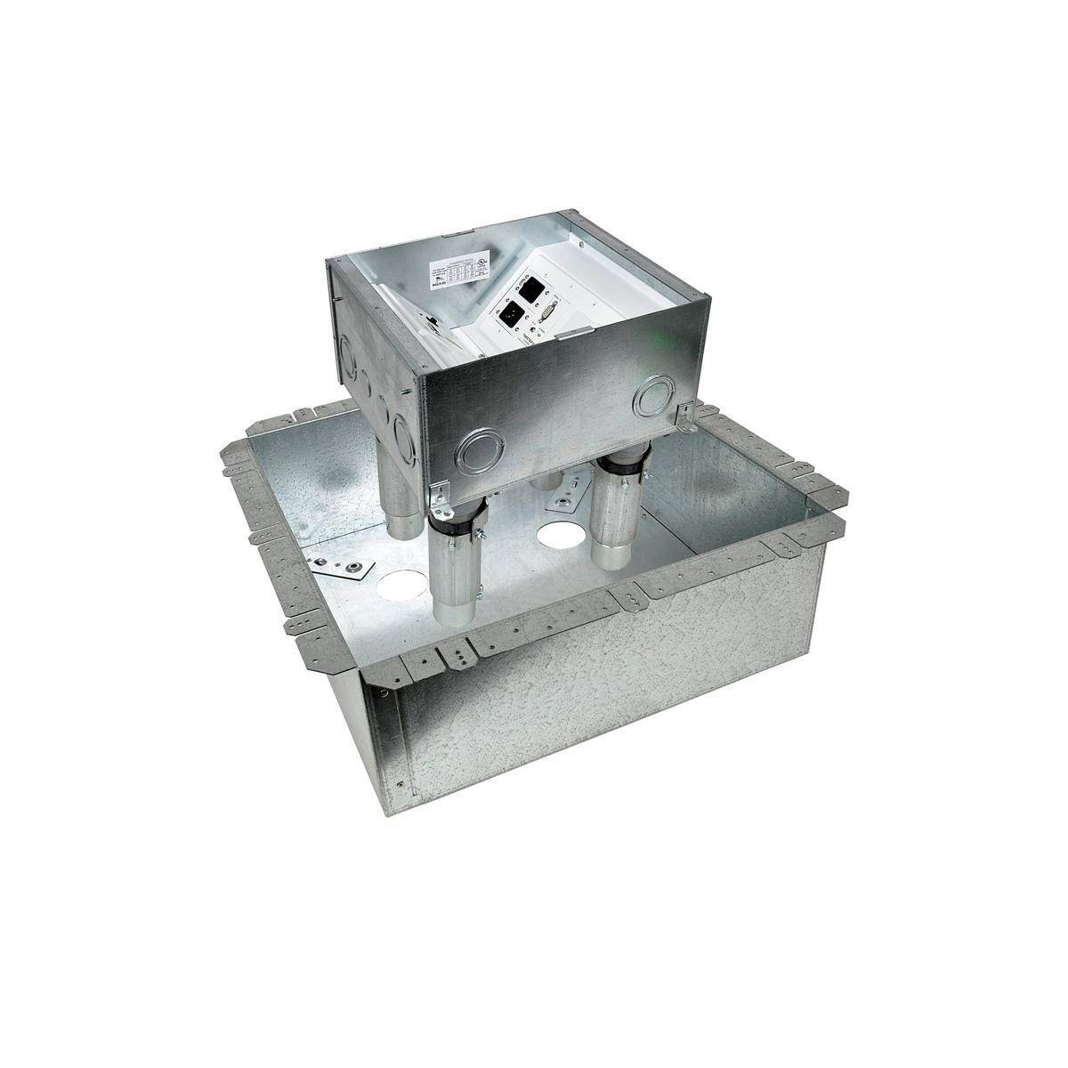 Wiring Device-Kellems CFB7G6FRK Standard Bottom Feed Conduit With Fittings, For Use With CFB7G6 7-Gang Concrete Floor Box, (1) Egress Door Cable Entry, Composite
