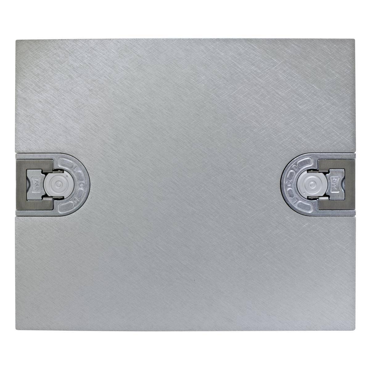 Wiring Device-Kellems CFB8CVRALU1 Carpet Version High Load Floor Box Cover With (2) Egress Doors, 12.81 in L x 14.81 in W