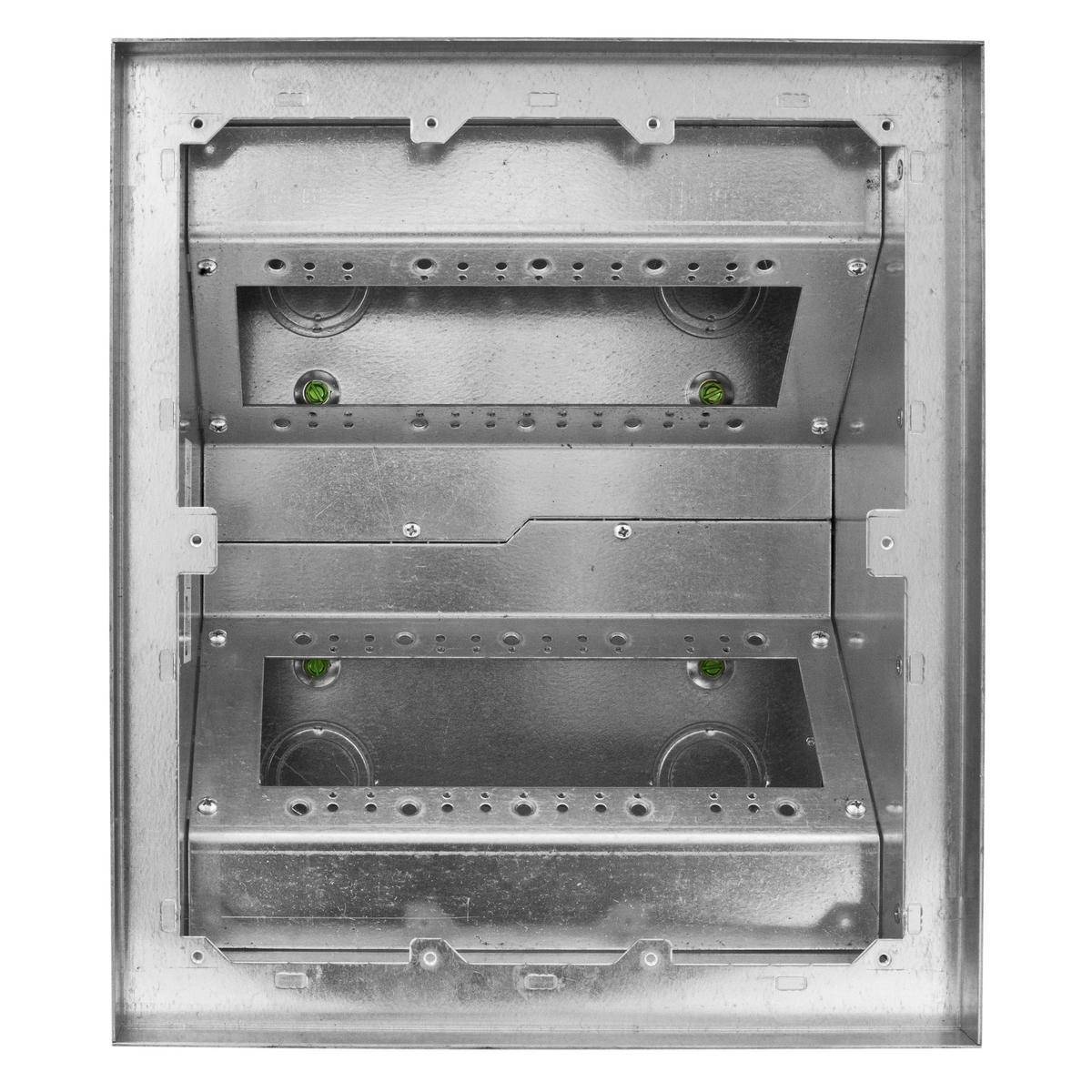 Wiring Device-Kellems ScrubShield® CFB8FC2 CFB Ballroom High Load Recessed Floor Box Cover, Stamped Steel, 8 Gangs, 12 Knockouts, 12.75 in L x 14.75 in W x 6.08 in H