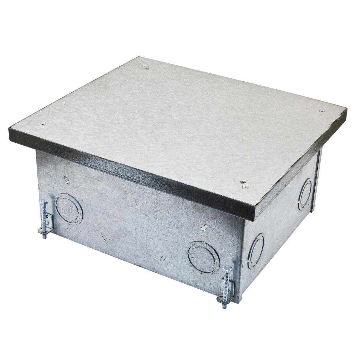 Wiring Device-Kellems CFB8JBC1 CFB High Load Floor Box Cover, 12.83 in L x 14.83 in W, Blank Cover, Aluminum
