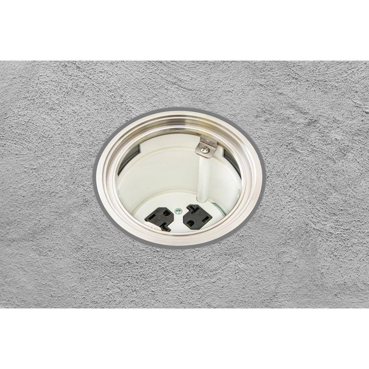 Wiring Device-Kellems CFBS1R4T2CVRSS Floor Box Replacement Cover With Tile Flange, Stainless Steel