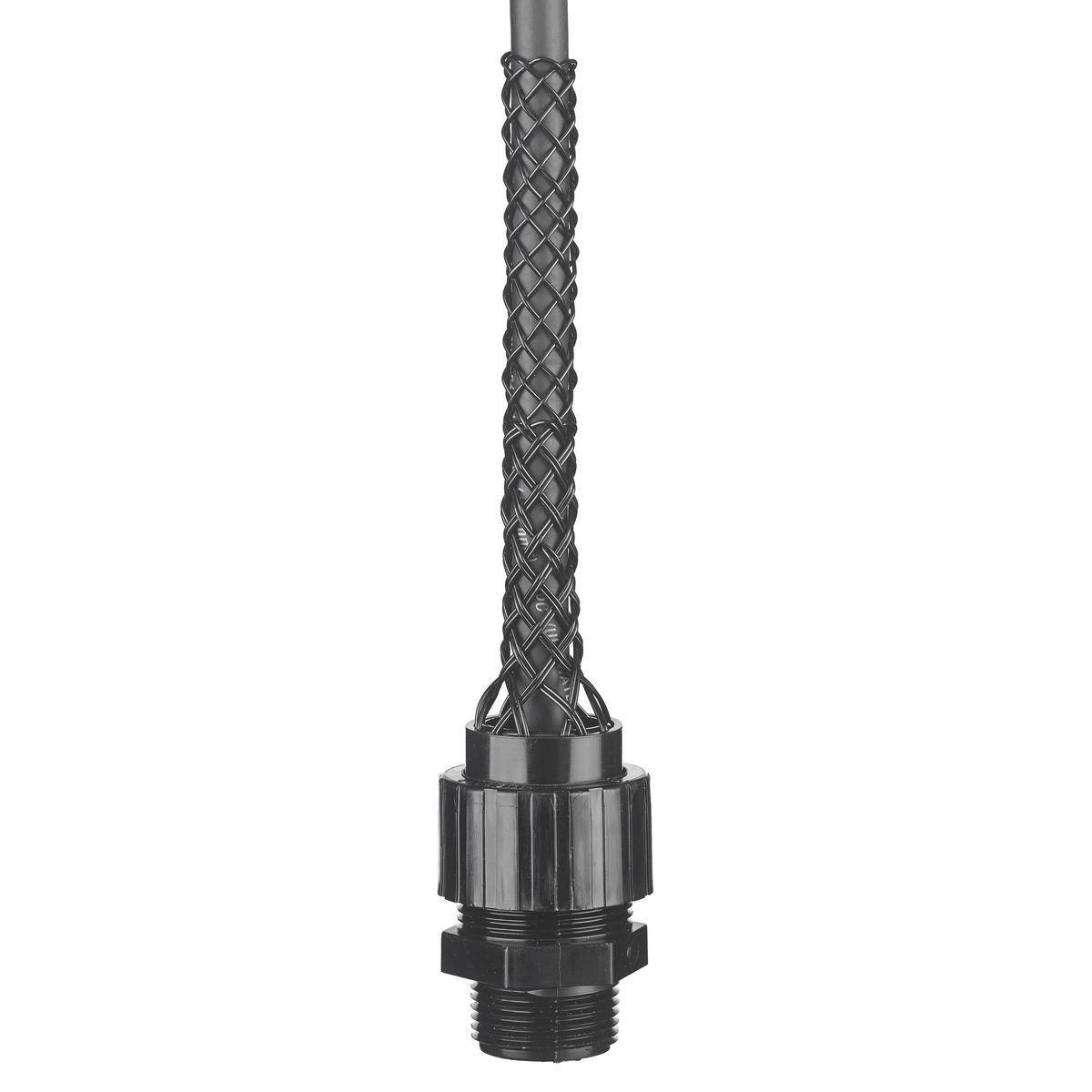Wiring Device-Kellems CG305NM Form 1 Non-Metallic Standard Straight Deluxe Cord Grip, 3/8 in Trade, (1) Conductors, 0.25 to 0.312 in Cable Openings, Nylon