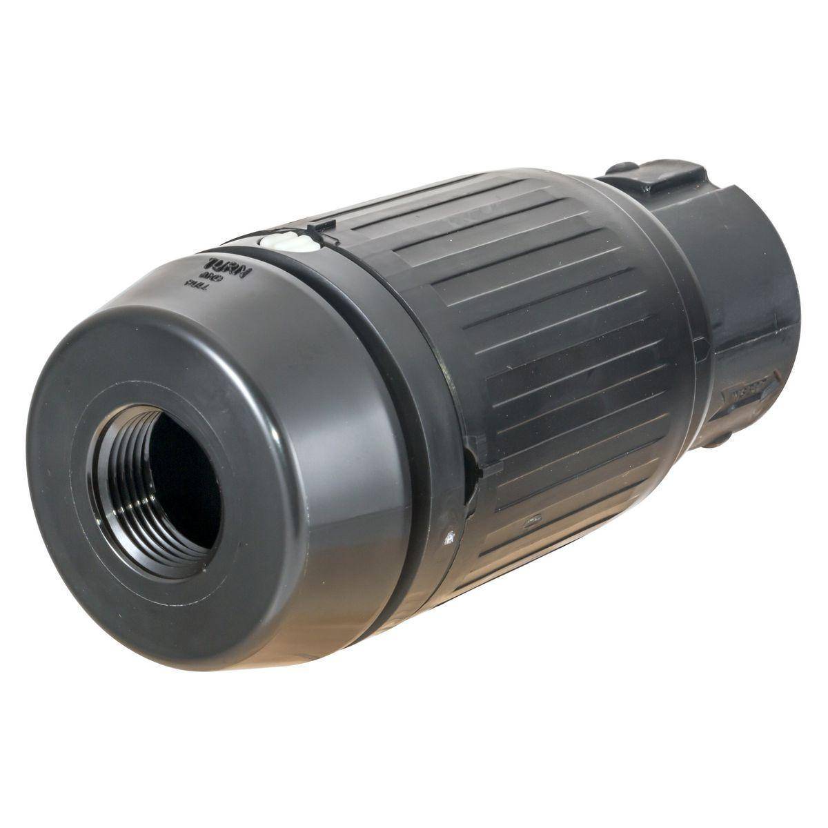 Wiring Device-Kellems Twist-Lock® CS8364CA34 3-Phase Heavy Duty Isolated Grounding Standard Sized Cord Mount Locking Connector, 250 VAC, 50 A, 3 Poles, 4 Wires, Black