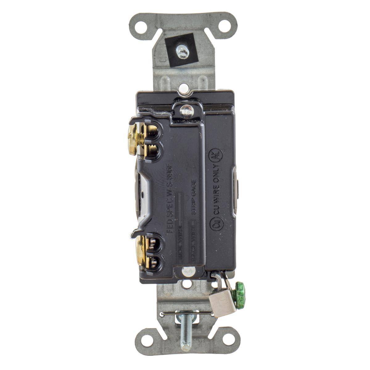 EATON Arrow Hart CSB120GY Specification Grade Toggle Switch, 120/277 V, 20 A, 1/2 hp Power Rating