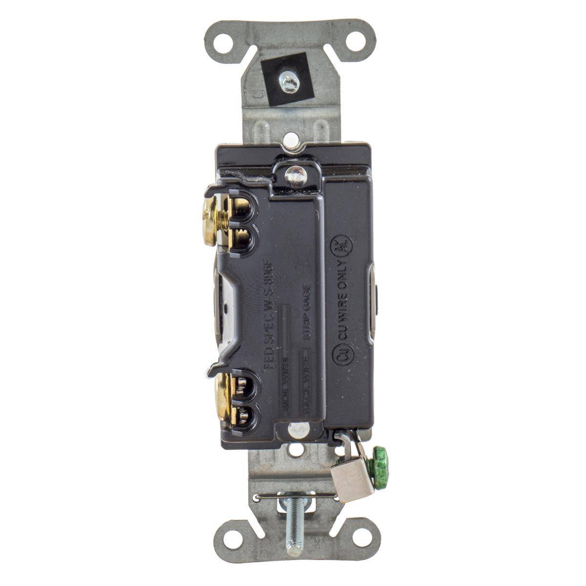 EATON Arrow Hart® CSB115LA CSB Commercial/Specification Grade Toggle Switch, 120/277 VAC, 15 A, 1/2, 2 hp Power Rating