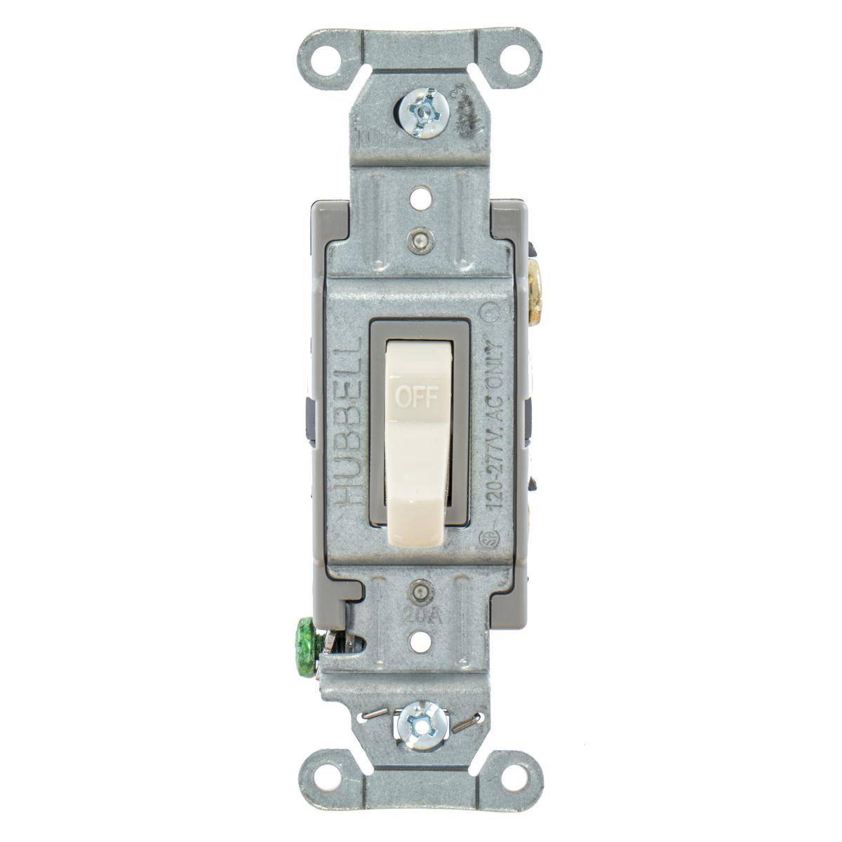 EATON Arrow Hart® CSB115LA CSB Commercial/Specification Grade Toggle Switch, 120/277 VAC, 15 A, 1/2, 2 hp Power Rating