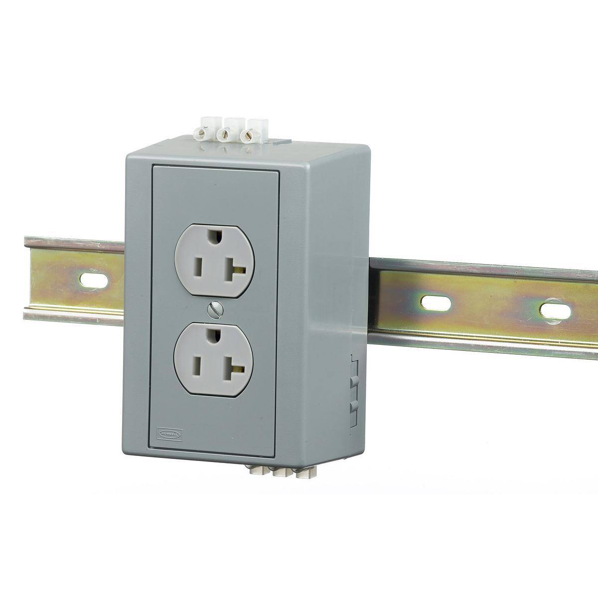 Wiring Device-Kellems DRUB20ACCB5 2-Pole 3-Wire Pre-Wired Standard Molded and Fabricated Utility Box With 5 A Circuit Breaker, Composite, 34 cu-in Capacity, 1 Outlets