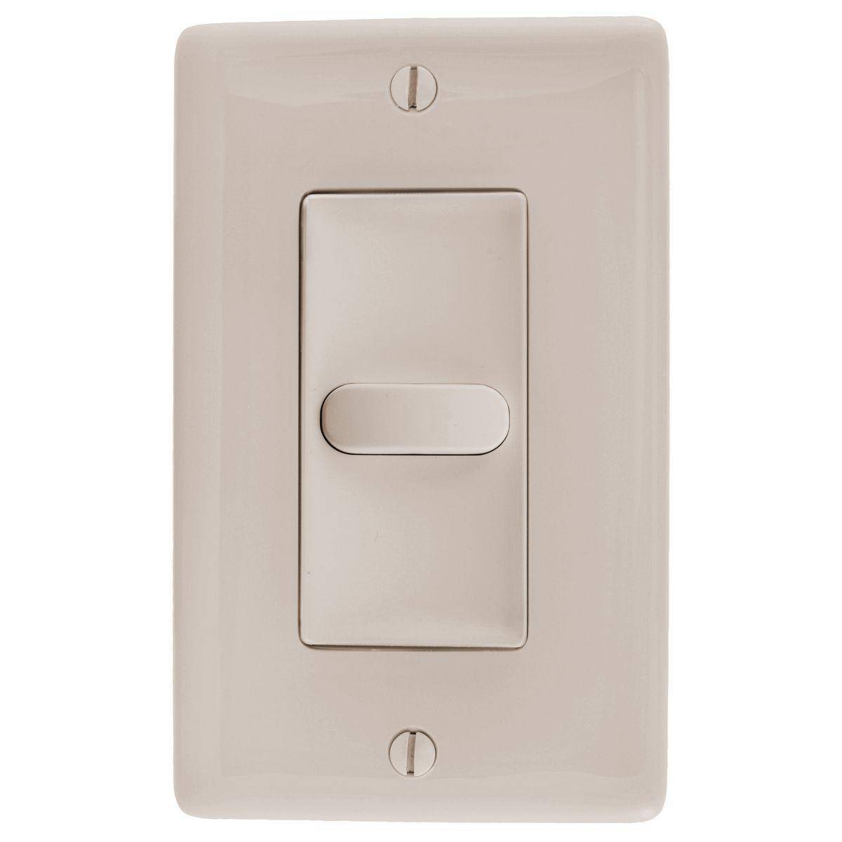 Wiring Device-Kellems Load:Logic® DSL30LA1 1-Button General Purpose AC Low Voltage Switch, 30 VDC, 100 mA, 1 Poles, Light Almond