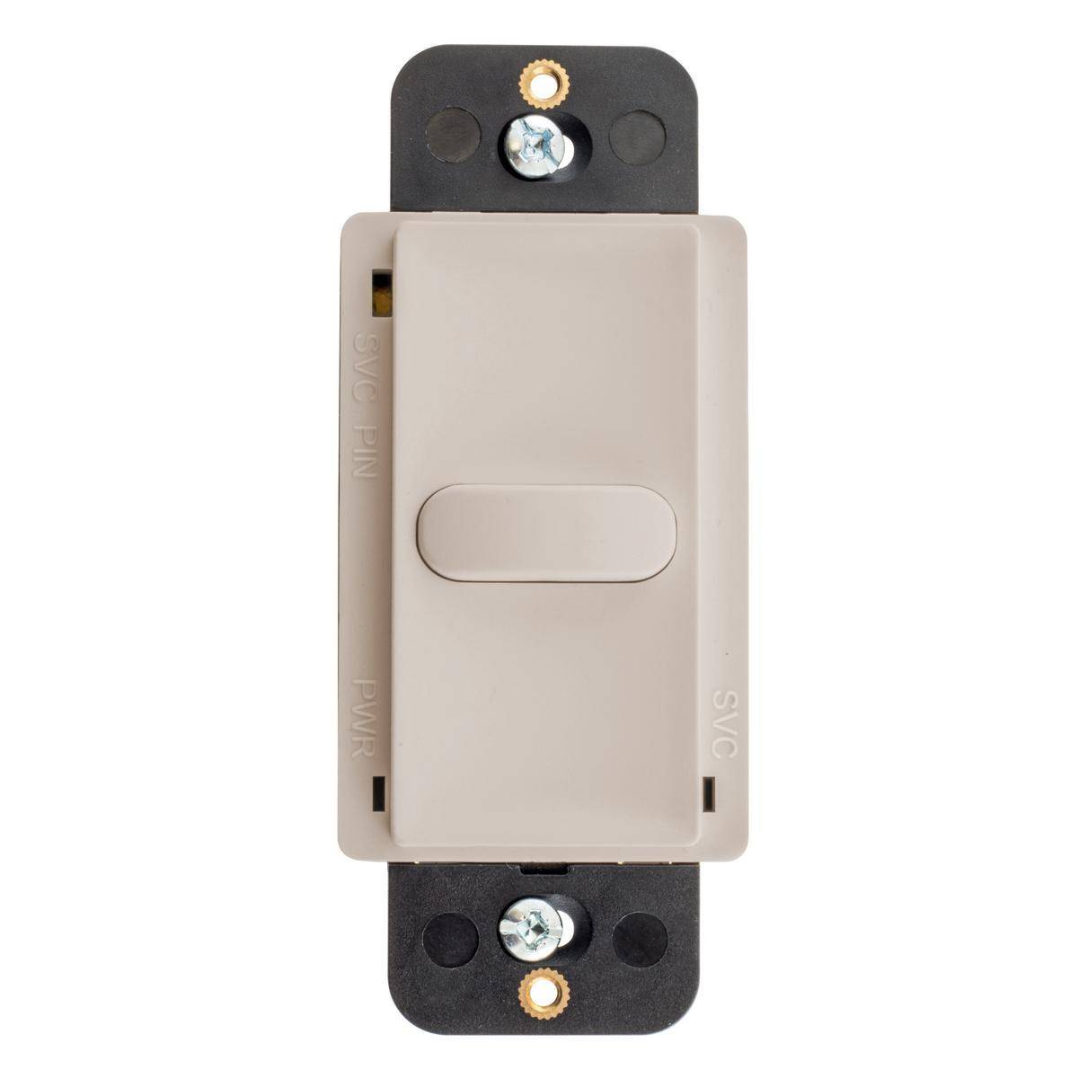 Wiring Device-Kellems Load:Logic® DSL30LA1 1-Button General Purpose AC Low Voltage Switch, 30 VDC, 100 mA, 1 Poles, Light Almond