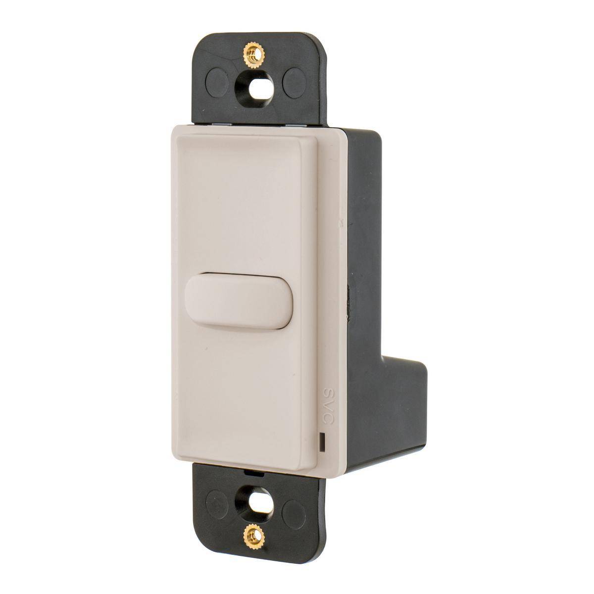 Wiring Device-Kellems Load:Logic® DSL30LA1 1-Button General Purpose AC Low Voltage Switch, 30 VDC, 100 mA, 1 Poles, Light Almond