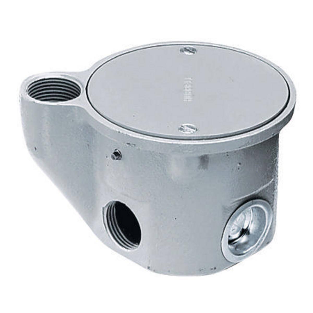PREMISE WIRING F3185 Theater Seating Floor Box, Brass, 18.8 cu-in Capacity, 6 Knockouts, 4-15/16 in H x 3-7/8 in W x 3 in D