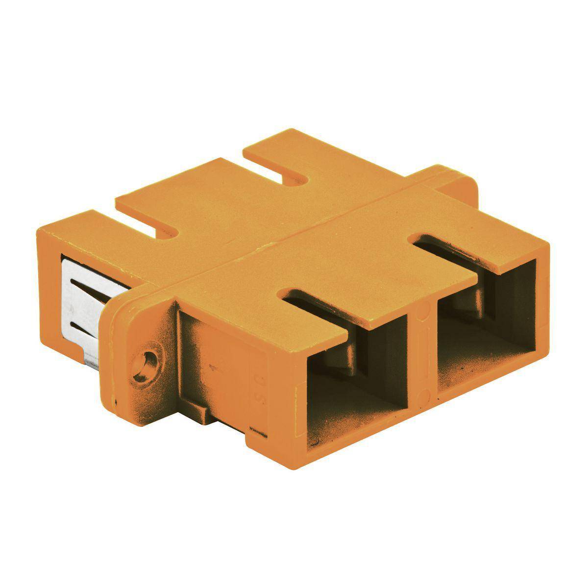 PREMISE WIRING OptiChannel™ FASCDSS6OR Duplex Standard Fiber Optic Adapter, SC Connector, Hardware/Threaded Mount, 125 um Single-Mode/Multi-Mode Fiber