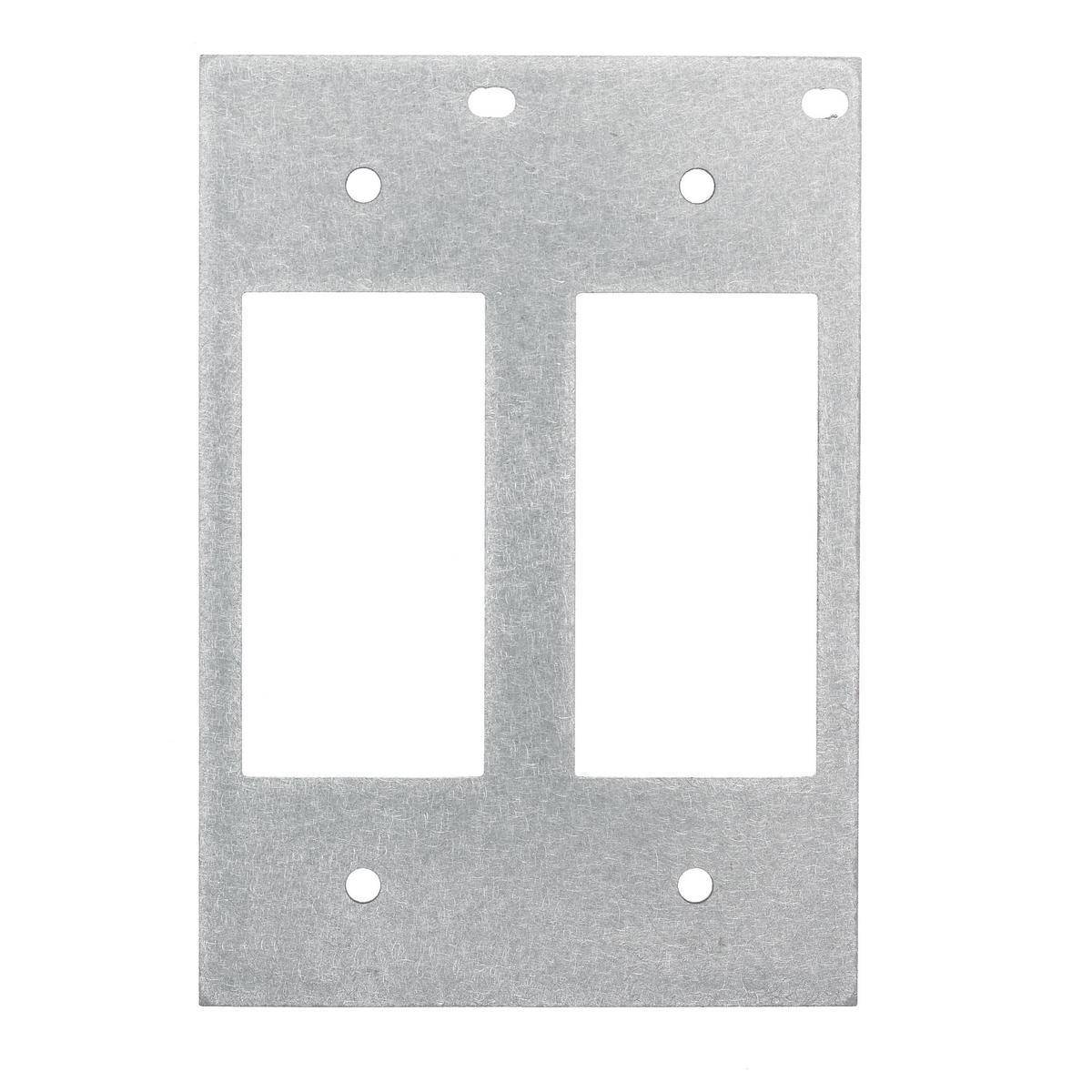 Wiring Device-Kellems FB10MP2A CFB10 Mounting Plate, 3.62 in L x 5.19 in W, 10 Gangs, Galvanized Stamped Steel