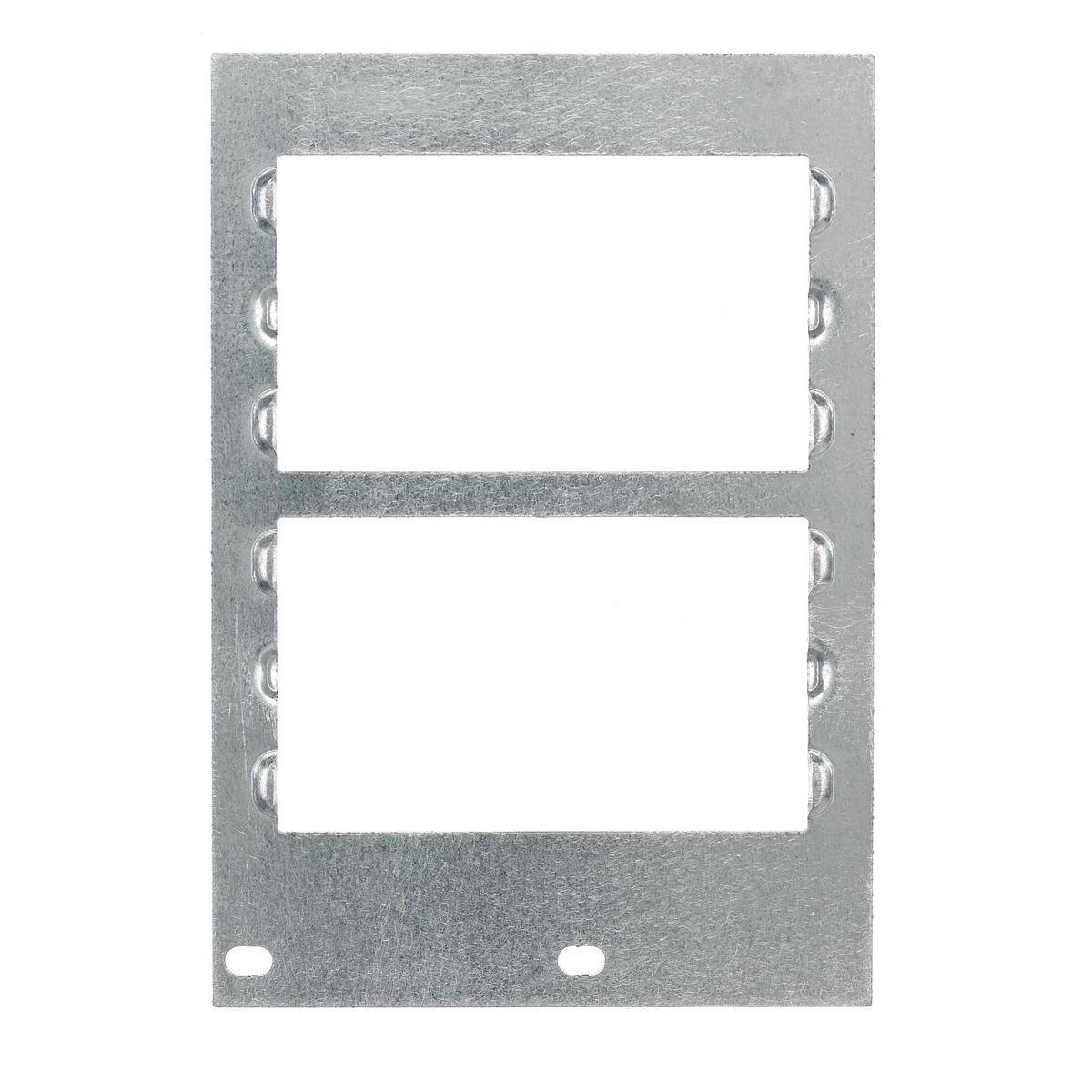 PREMISE WIRING ScrubShield® FB10MP2B CFB10 Double 6-Unit Standard Mounting Plate, 10 Gangs, Stamped Steel