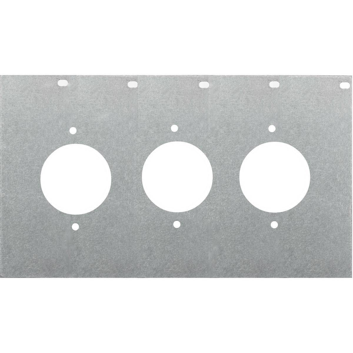Wiring Device-Kellems FB10TLC CFB10 Mounting Plate, 1.56 in Dia, 9.06 in L x 5.19 in W, 10 Gangs, Galvanized Stamped Steel