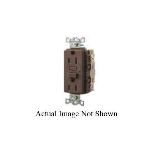 Wiring Device-Kellems Hubbell-Pro™ GF15LA3 1-Phase Duplex Standard Straight Blade GFCI Receptacle, 125 VAC, 15 A, 2 Poles, 3 Wires, Light Almond
