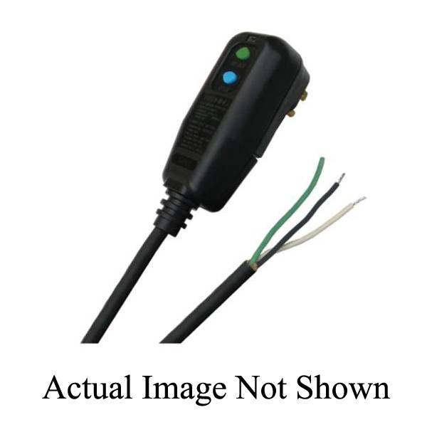Wiring Device-Kellems Circuit Guard® GFP15LA 3-Wire Automatic Set Portable Straight Blade Fabricated GFCI Integrated Cord Set With GFCI Plug and Flying Lead, (3) 14 AWG Copper Conductor, 15 ft L, 120 VAC